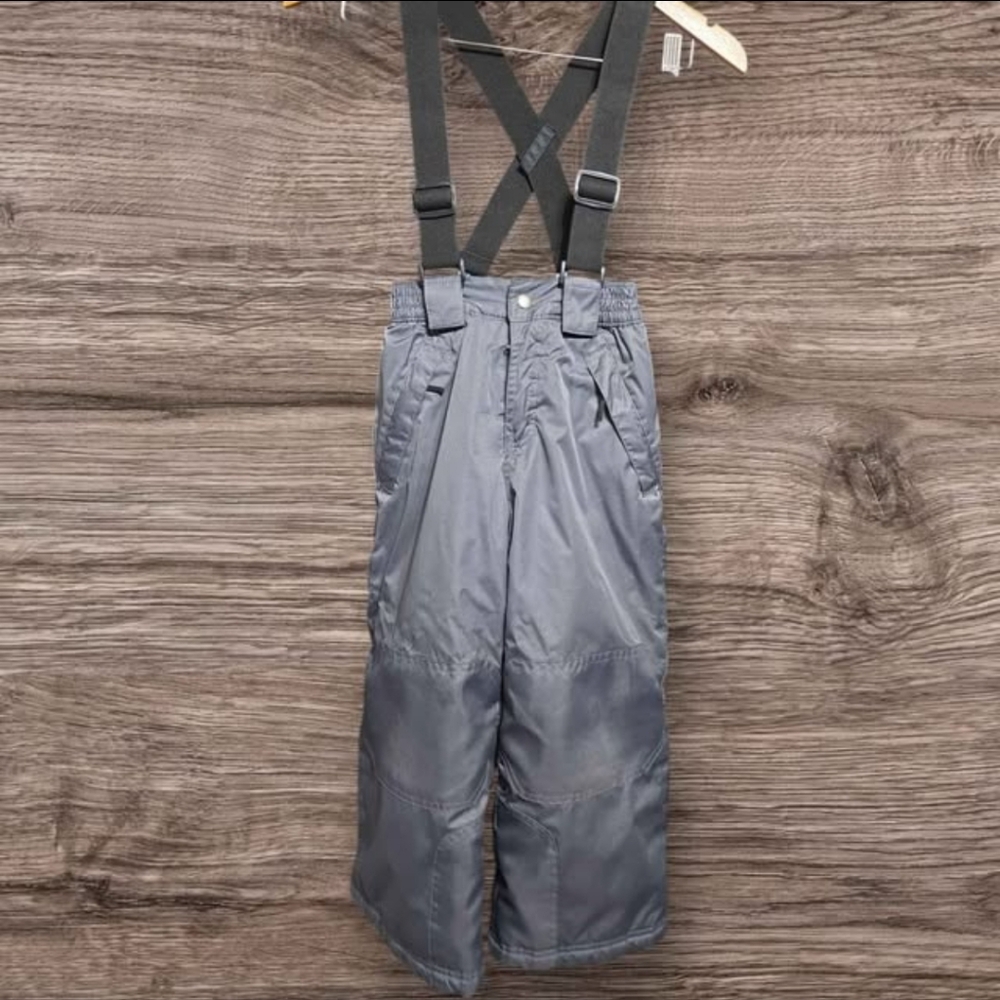 Kids Athletic Works Gray Suspender Snow Pants